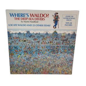 NEW! Where’s Waldo? The Deep-Sea Divers Jigsaw Puzzle 550+ Pieces 18x24 Sealed